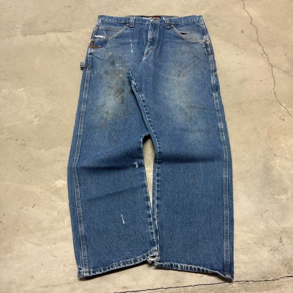 Vintage y2k Wrangler Riggs Carpenter Denim Jeans - Picture 2 of 3